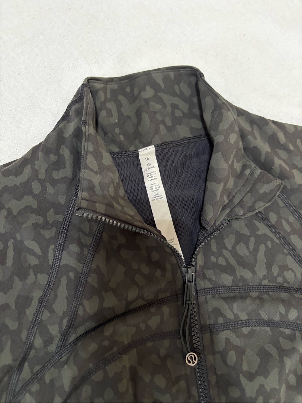lululemon athletica Olive Green Animal-Print Jacket - Picture 3 of 4